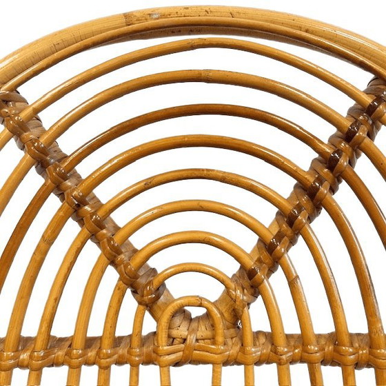 Image 1 of Fauteuil vintage Rohé Noordwolde en rotin du milieu du siècle 1950