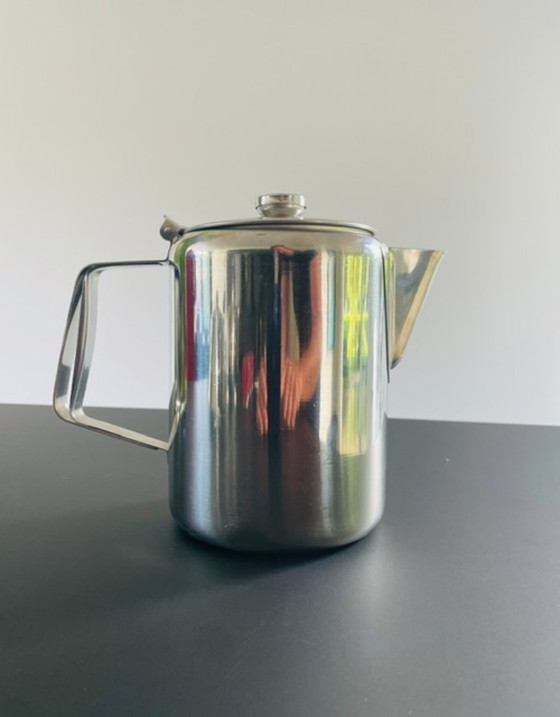 Image 1 of Caffettiera vintage in acciaio inox da 1,5 litri
