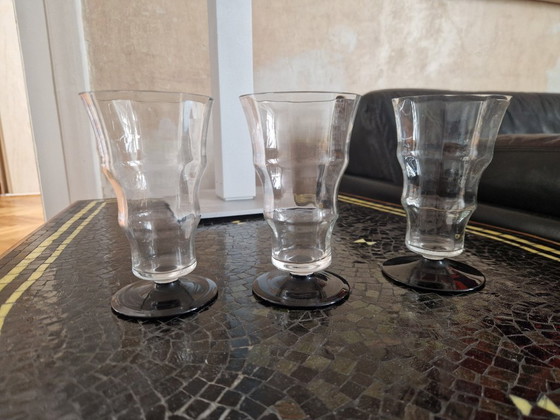 Set of 3 glasses and carafe with stopper, designed by Josef Hoffmann around 1925, manufactured by J. & L. (photo 10 of 16)