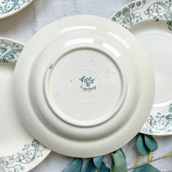Set di 6 Piatti Fondi Antichi Ironstone "Figuig" – Longchamp XIX Secolo – Stoviglie, Vintage (photo 9 of 9)