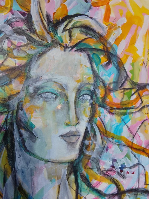 Acrylic painting "sun"