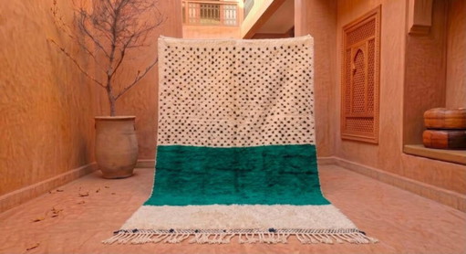 Alfombra marroquí de lujo hecha a mano – Auténtica artesanía de Atlas 200cmx300cm – vloerkleden en tapijten, Cotton