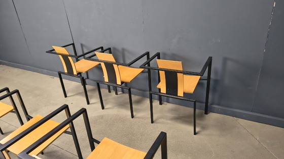 Image 1 of Postmoderne eetkamerstoelen van Karl Friedrich Förster voor KFF, jaren 80, set van 6