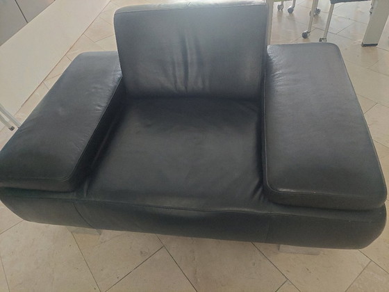 Montel Sessel, Chaise longue, Leder, Schwarz (Foto 6 von 6)