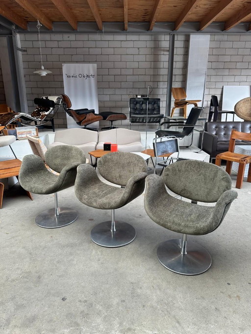 4x Artifort Little Tulip Chair (Groen)