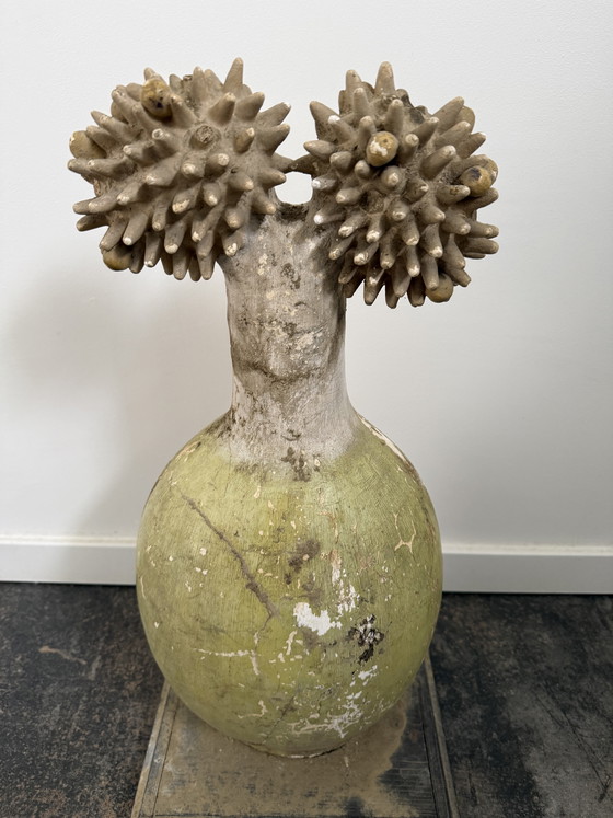 Image 1 of Zeldzaam botanisch model van gips uit de jaren 1920, brutalistische Bauhaus-stijl.