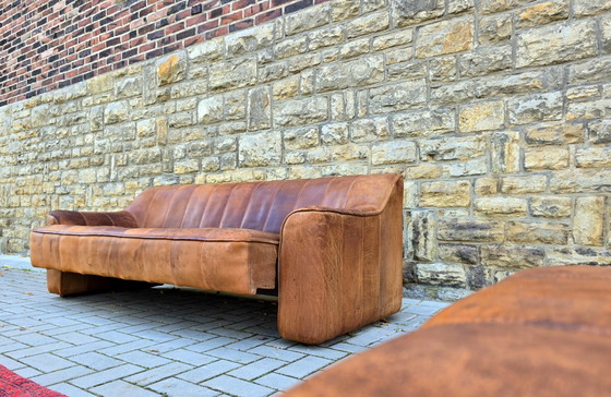 De Sede DS 44 Sofà Set Divano in Pelle Poltrona in Pelle Vintage Loft Anni '60 '70 – Leather (photo 9 of 14)