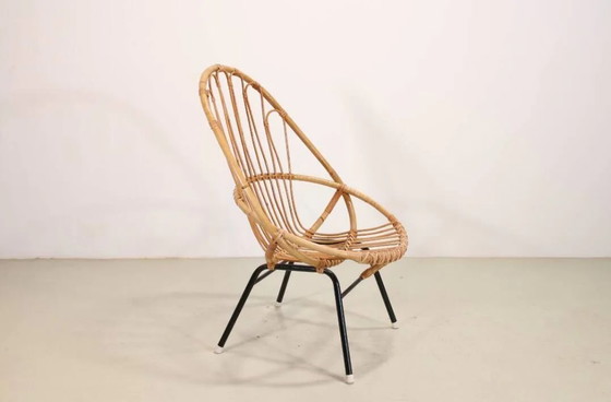 Poltrona vintage in vimini e rattan di Rohe Noordwolde – Rohé Noordwolde, Sedie da giardino, Wicker, Design (photo 5 of 6)
