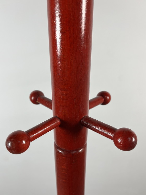 Image 1 of Porte-manteau vintage italien des années 70 en hêtre laqué