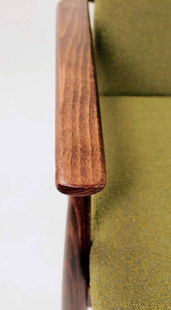 Image 1 of Pair Lounge Chairs Vintage Green Boucle,  Mid Century Design, 1960