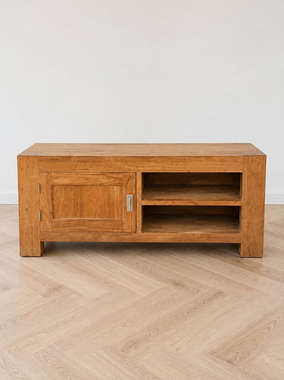 Mooie Teakhouten Wandkast Met Bijpassende Tv Meubel Te Koop – Wood (photo 5 of 5)