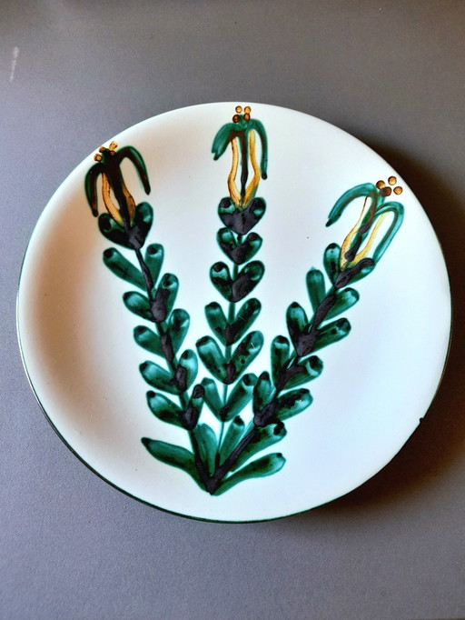 Teller Robert Picault, Blumendekor, 1960