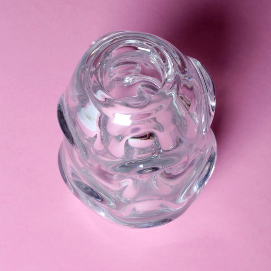 Mid-Century Clear Crystal Vase / Börne Augustsson / Åseda Glasbruk / Sweden / 1940s (photo 6 of 12)