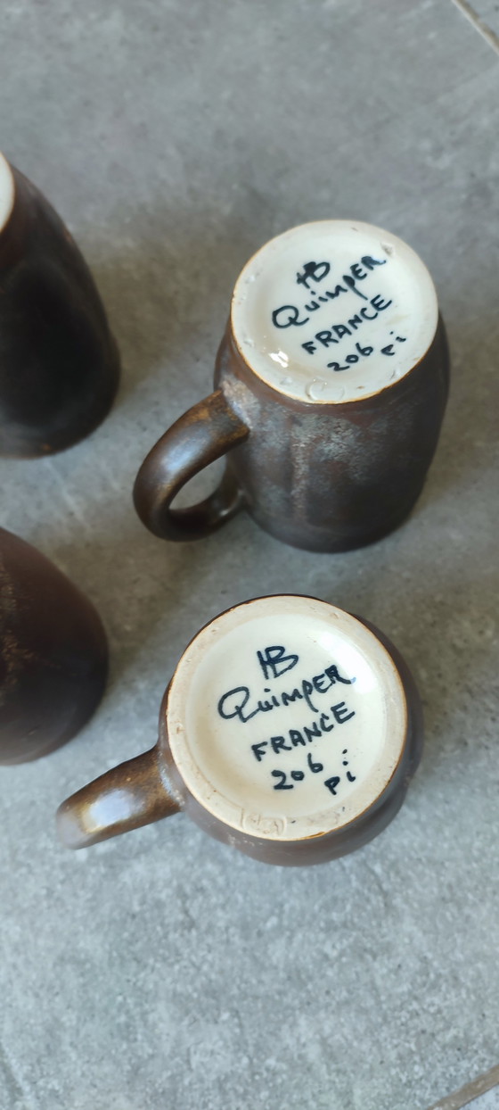 Image 1 of Tazas grandes de gres Quimper Francia