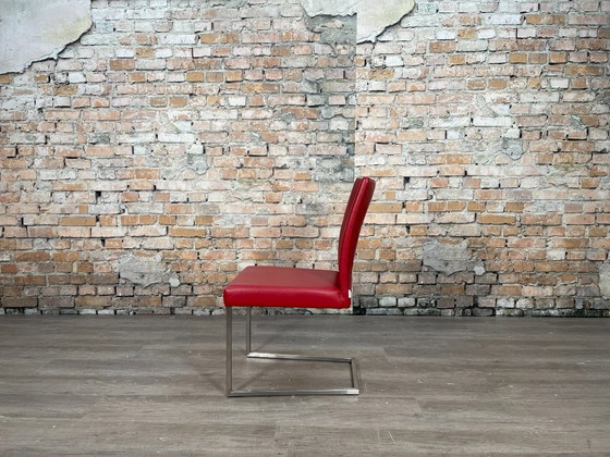 Bert Plantagie Misty - Cuir | Dutch Design, Chaises de salle à manger, Métal, Rouge, Modern (photo 7 sur 15)