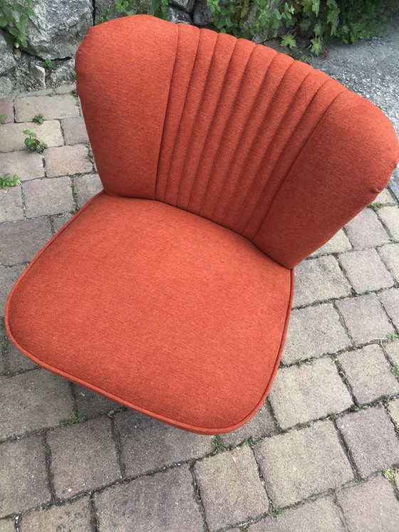 Set Rode Cocktailstoelen, jaren 60 – Fauteuils, Mid Century Modern (photo 5 of 6)