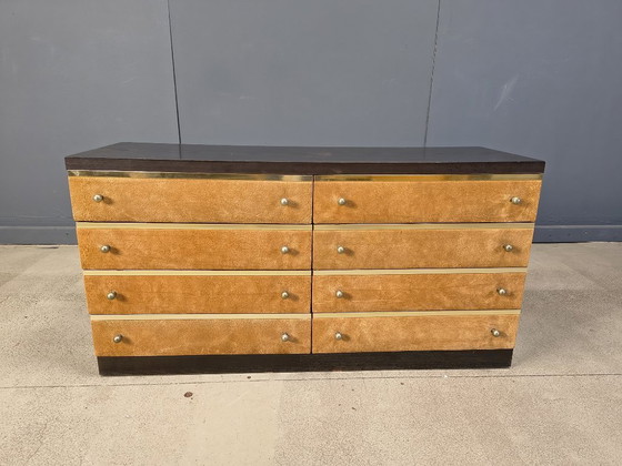 Image 1 of Cassettiera italiana vintage in velluto, anni '70