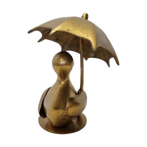 Pato de latón antiguo con paraguas – Regalos, Brass (photo 3 of 6)