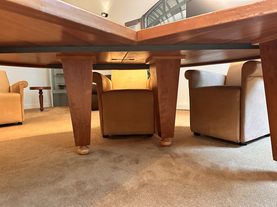 Image 1 of Escritorio redondo de madera Jan des Bouvrie