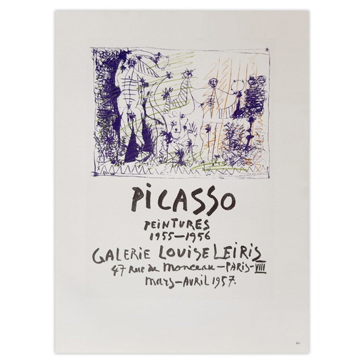 Pablo PICASSO AF 1957 - Galerie Louise Leiris poster 1959