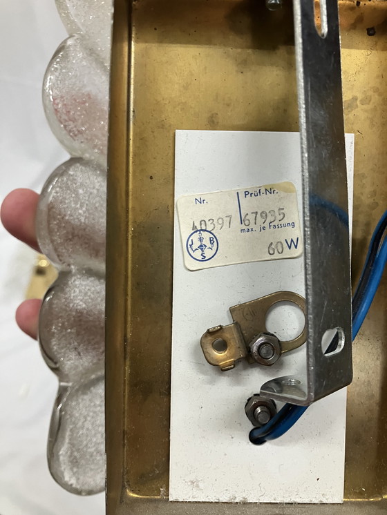 Image 1 of Vintage ijsglas Carl Fagerlund Orrefors exclusieve wandlampen set van 3 stuks!