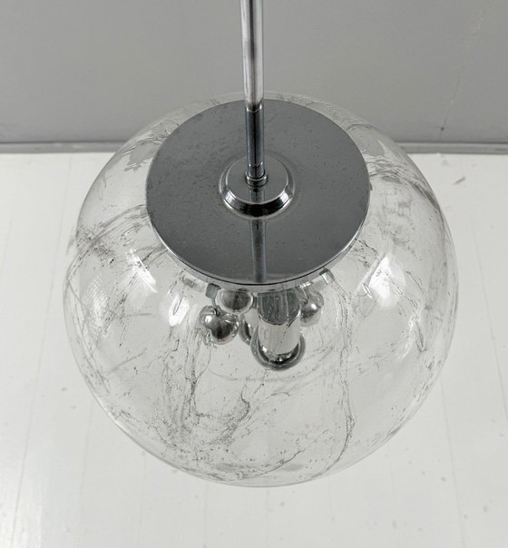 Image 1 of Hanglamp in ruimtetijdstijl uit de jaren 70, model “8926” 'Big Ball' van DORIA, Duitsland.