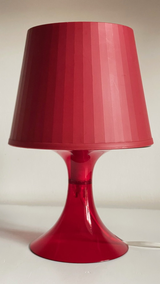 Image 1 of  Red Plexiglas lamp Ikea