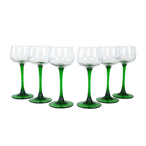 Set di bicchieri da vino, design italiano, anni '70, produzione: Italia