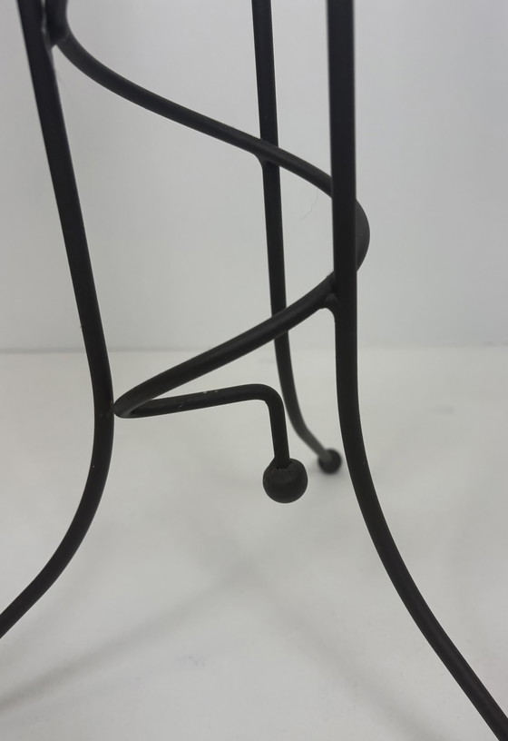 Image 1 of 2 x Vintage-Stehkerzenständer aus Metall mit spiralförmigem Muster im brutalistischen Stil