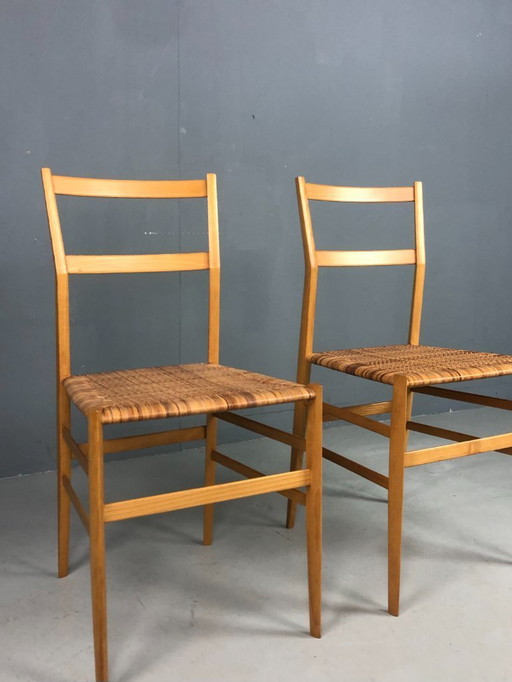 Gio Ponti Superleggera, ensemble de deux, Italie, années 1980