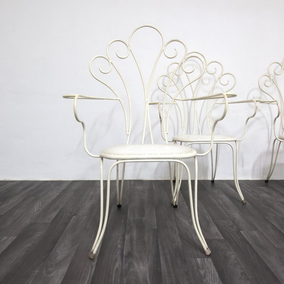 Image 1 of Lio Carminati tuinstoelen, 4 stuks, jaren 50 design, moderne antiek