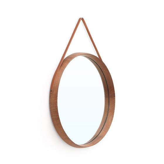 Image 1 of Round mirror with teak frame, 1960s