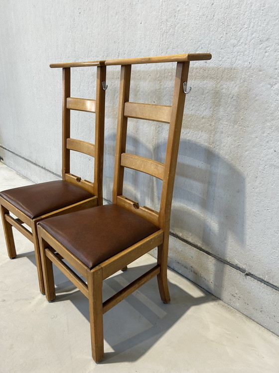 Image 1 of Set van 2 vintage kerkstoelen