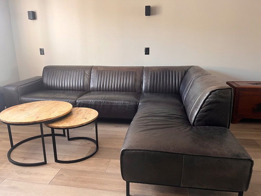 Buffalo leather hoekbank 