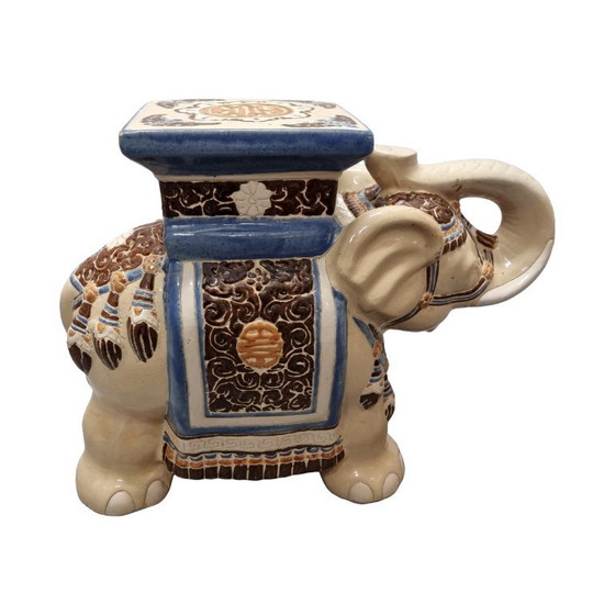 Image 1 of Vintage elephant plant table