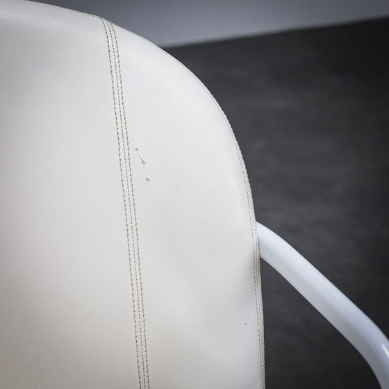 Image 1 of Set di 4 sedie da pranzo in pelle disegnate da Gastone Rinaldi per Thema, Italia, anni '70.