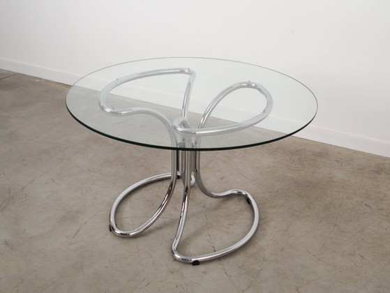 Image 1 of Mesa de cristal, diseño italiano, década de 1970, fabricada por Gastone Rinaldi.
