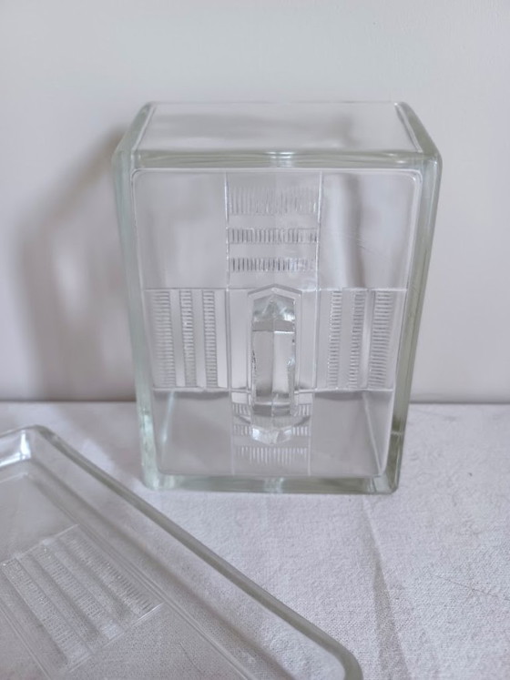 Image 1 of Val Saint Lambert 'Luxval' butter dish - Severina model - Art Deco 1935