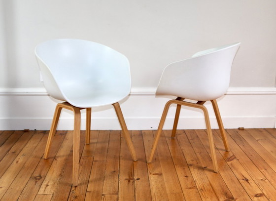 4 Hay "Over een stoel" Scandinavische fauteuils, wit – Eetkamerstoelen, Plastic (photo 3 of 8)