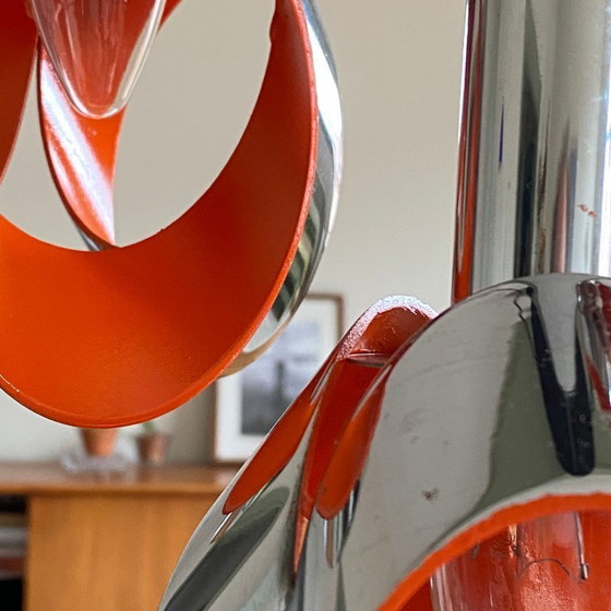 Image 1 of Suspension cascade en acier inox lustre 1970 Raak 