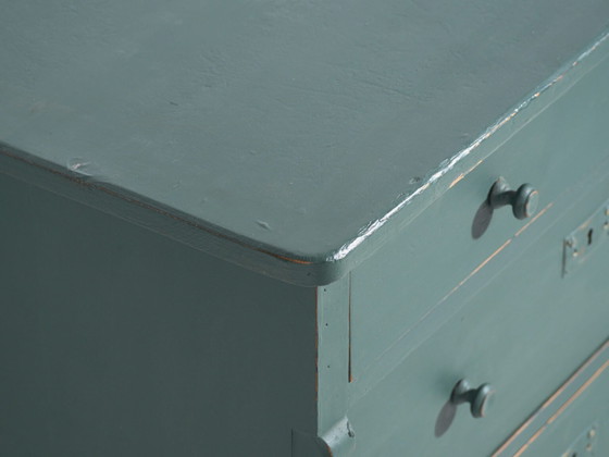 Commode ancienne en pin peint – Commode verte rustique européenne – circa 1900 #4 (photo 20 of 40)