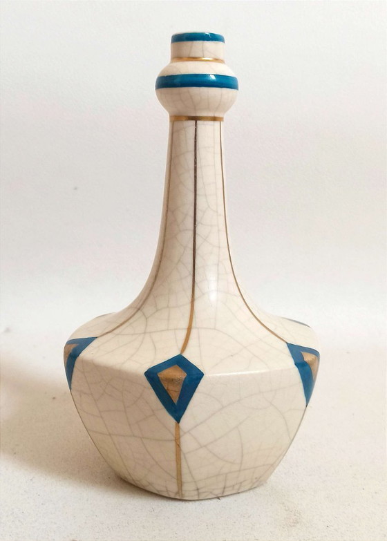 Image 1 of Soliflora in ceramica screpolata Art Déco Altezza 18 cm