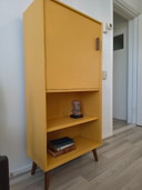 Mid-Century Modern Bookcase – Ochre / Saffron Yellow ☀️