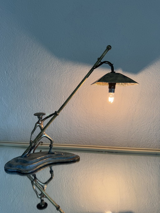 Bronze lamp Hakuli Israel 50's