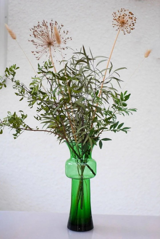 Image 1 of Large green Tang-Li vase by Morales Schildt for Kosta