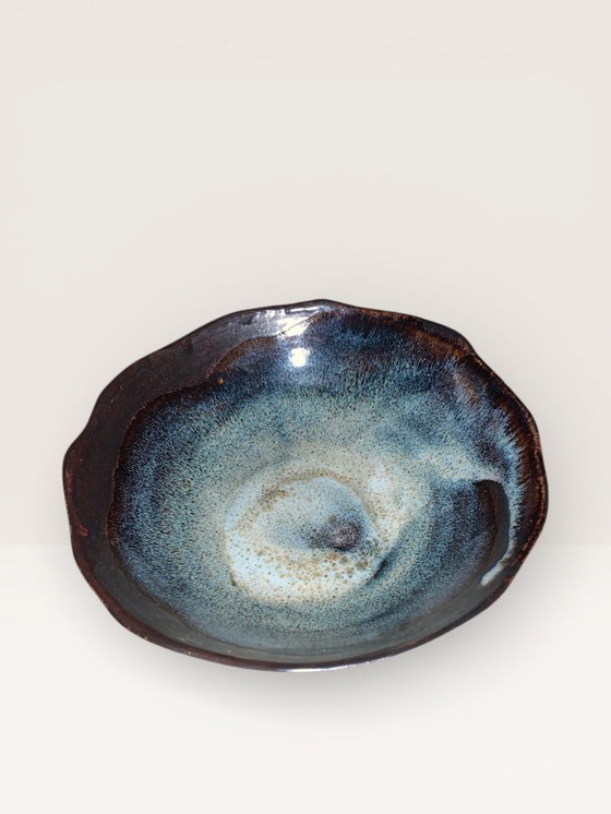 Image 1 of Handcrafted glazed stoneware bowl – Signed "AY" – Pyrenees craftsmanship