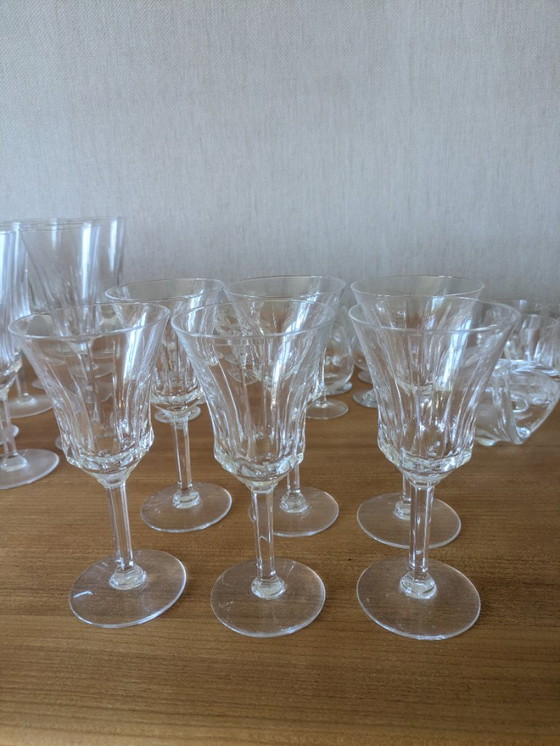 Grand service de verrerie en cristal Val Saint Lambert vintage de 19 pièces – Verres et carafes, Crystal (photo 6 of 9)