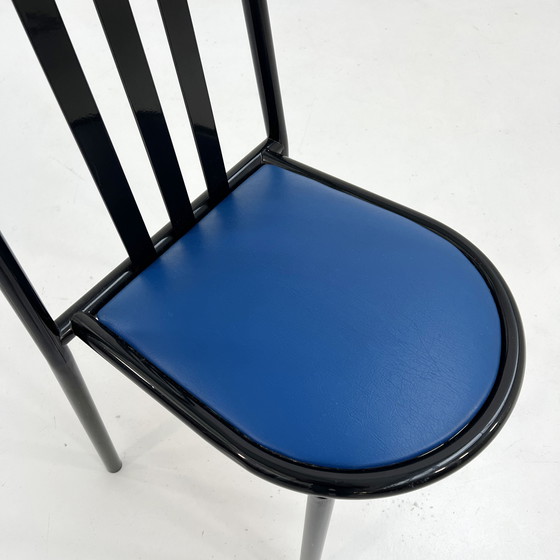 Image 1 of Chaise No.222 en tissu bleu par Robert Mallet-Stevens pour Pallucco Italia, 1980S