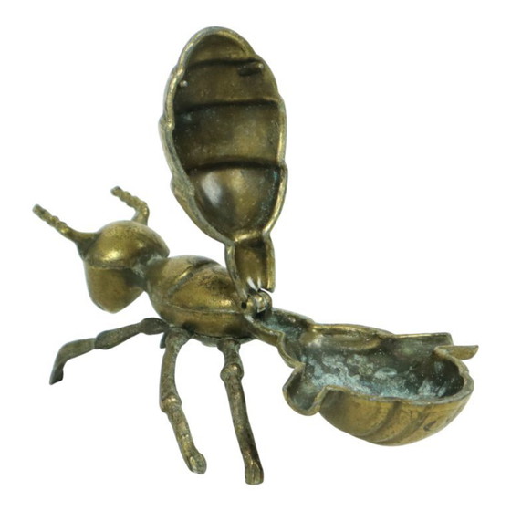 Image 1 of Estatua de cenicero de hormigas e insectos bañada en cobre