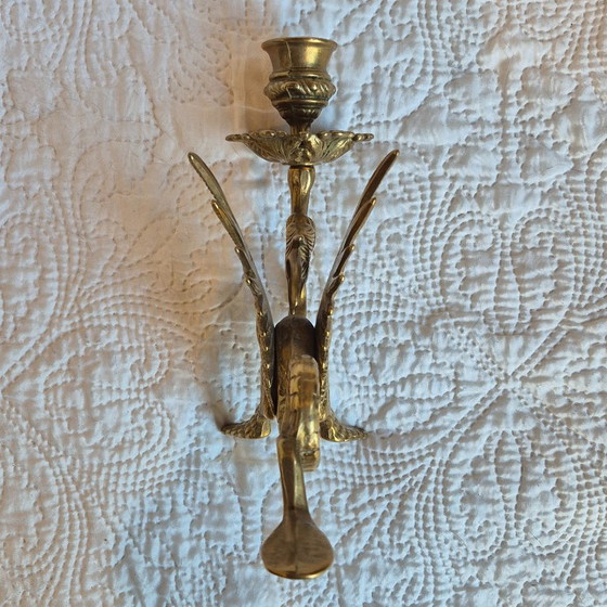 Coppia di portacandele con draghi alati – Stile Napoleone III – Metal (photo 6 of 13)